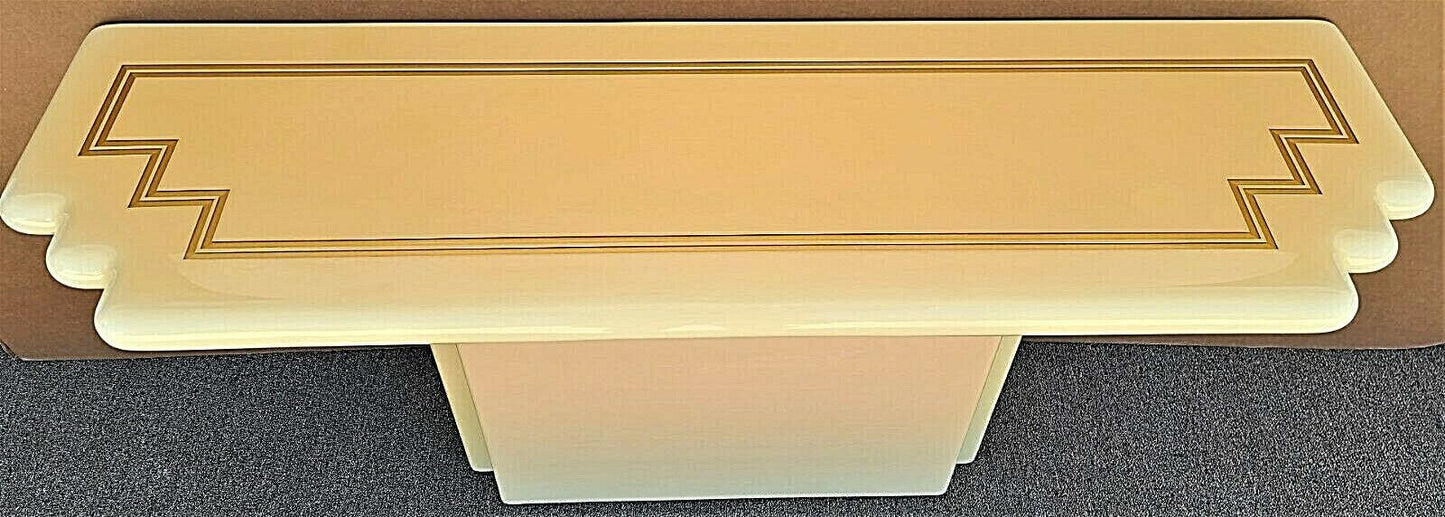 Vintage Art Deco Regency Lacquered Solid Resin Console Sofa Table 64"