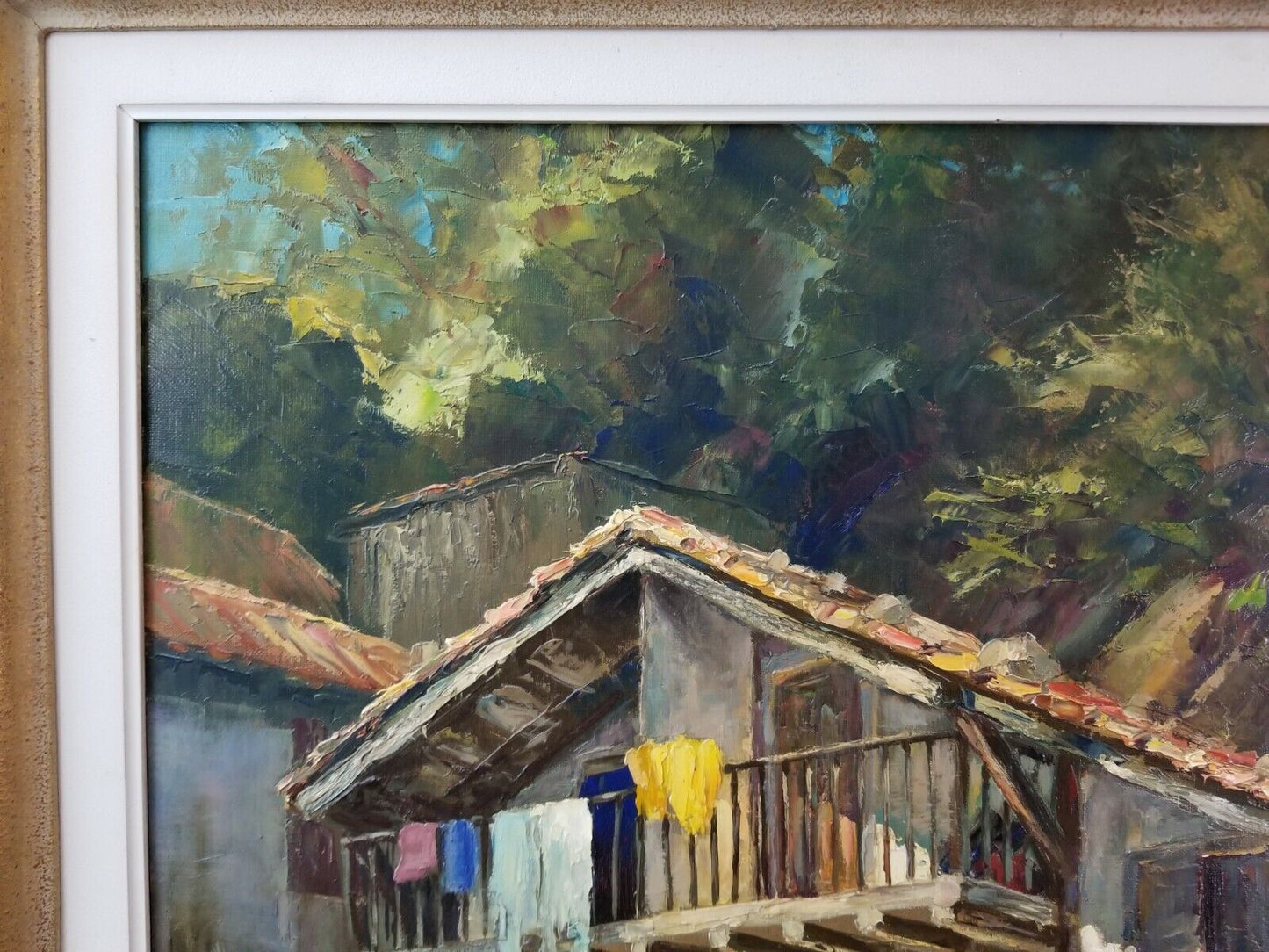 1965 Original Signed ALBERT STEINMANN Basque Spain Countryside Oil Painting