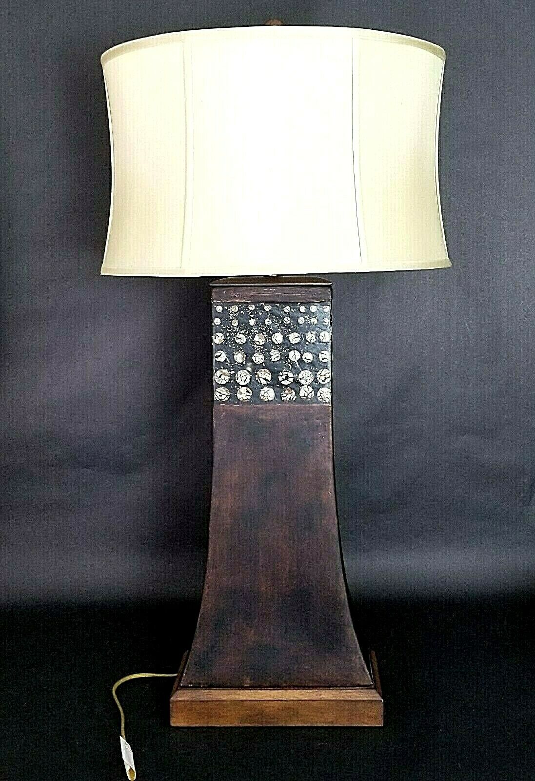 THE NATURAL LIGHT MCM Modern Contemporary Ceramic Table Lamp w Shade 38"