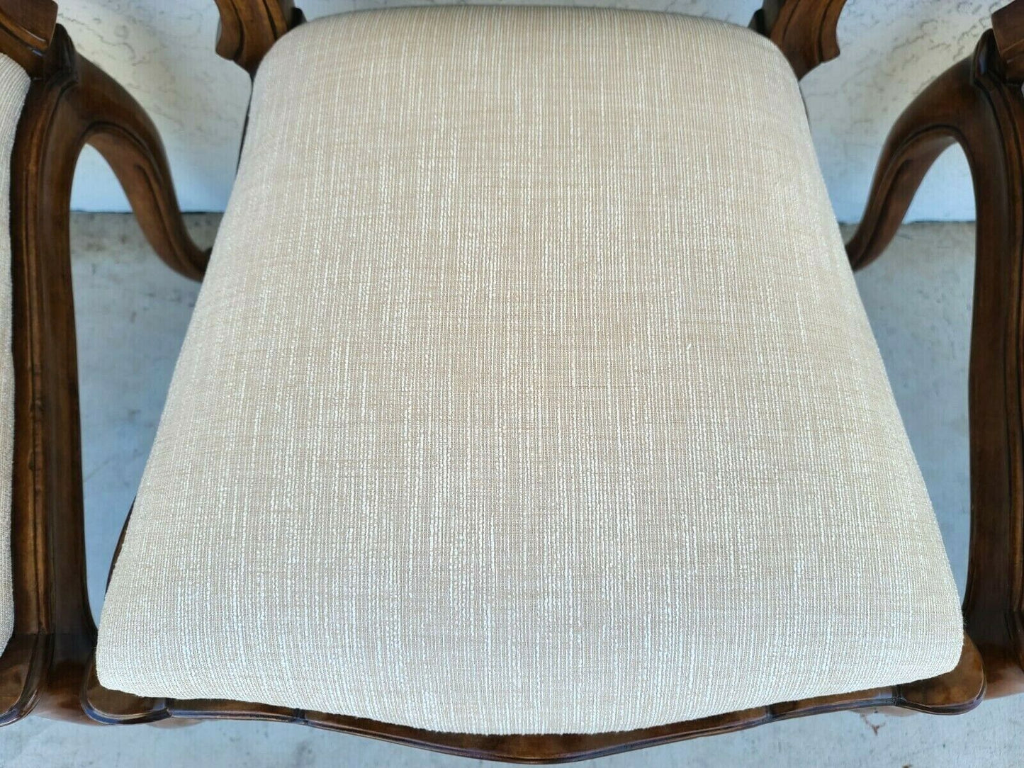 (6) French Provincial Mahogany Dining Chairs by BAU Furniture Co