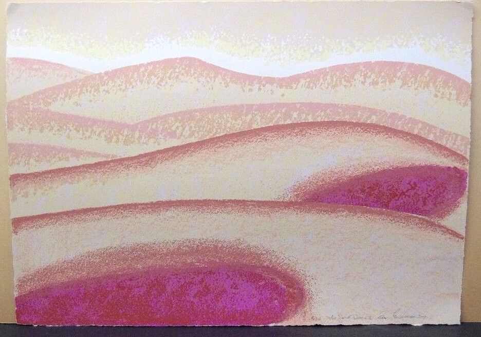 '81 Signed Edward Goldman (1916-2006) Serigraph Silkscreen THE SAND DUNE II