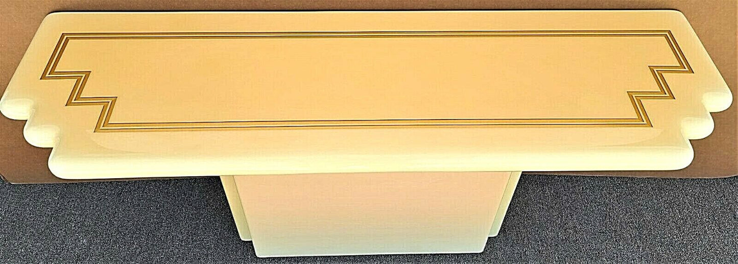Vintage Art Deco Regency Lacquered Solid Resin Console Sofa Table 64"