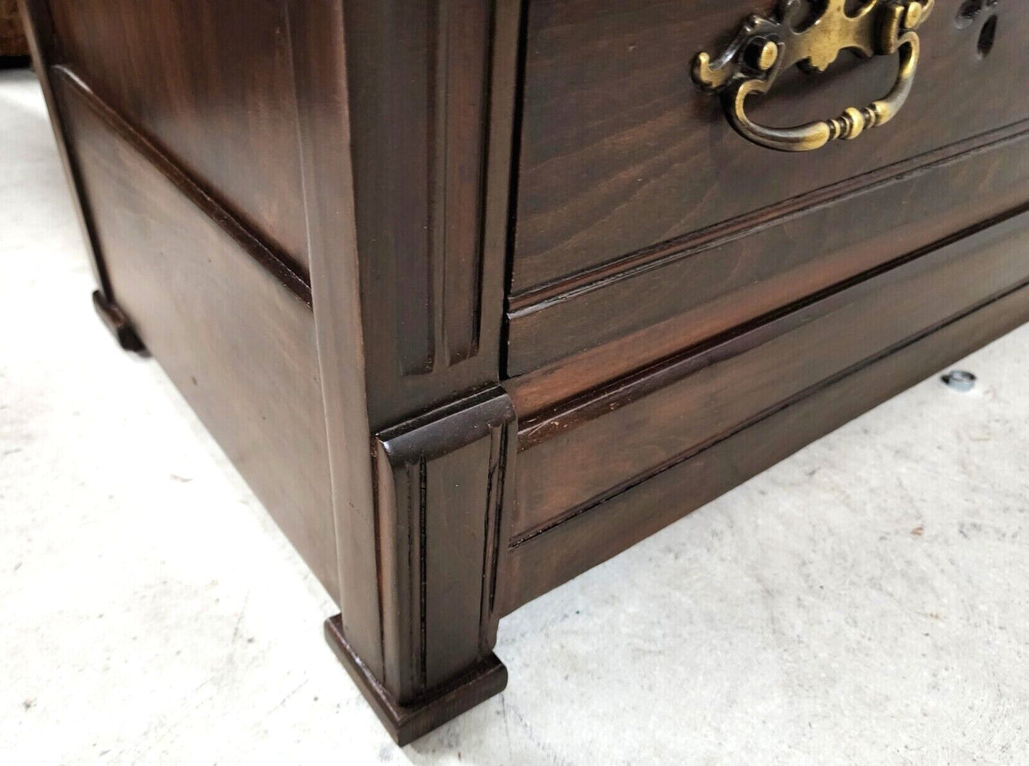 Antique 1800s French Country Granite Top Chest Of Drawers Dresser Nightstand