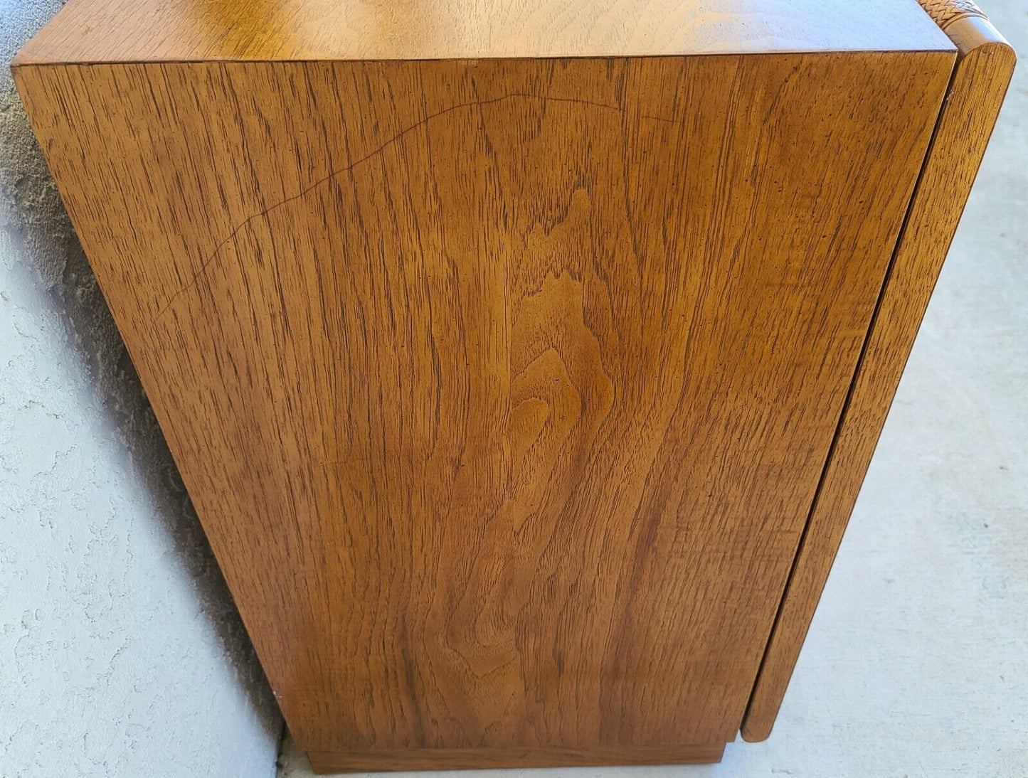 Vintage MCM Dresser Credenza Glass Top by FOUNDERS