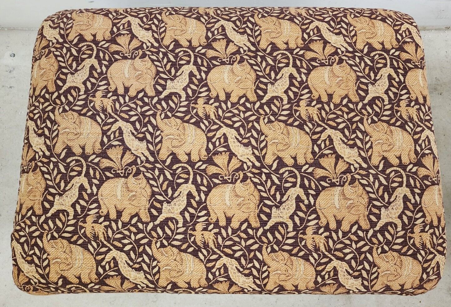 Wingback Armchair & Ottoman Elephants & Leopards Custom Designer