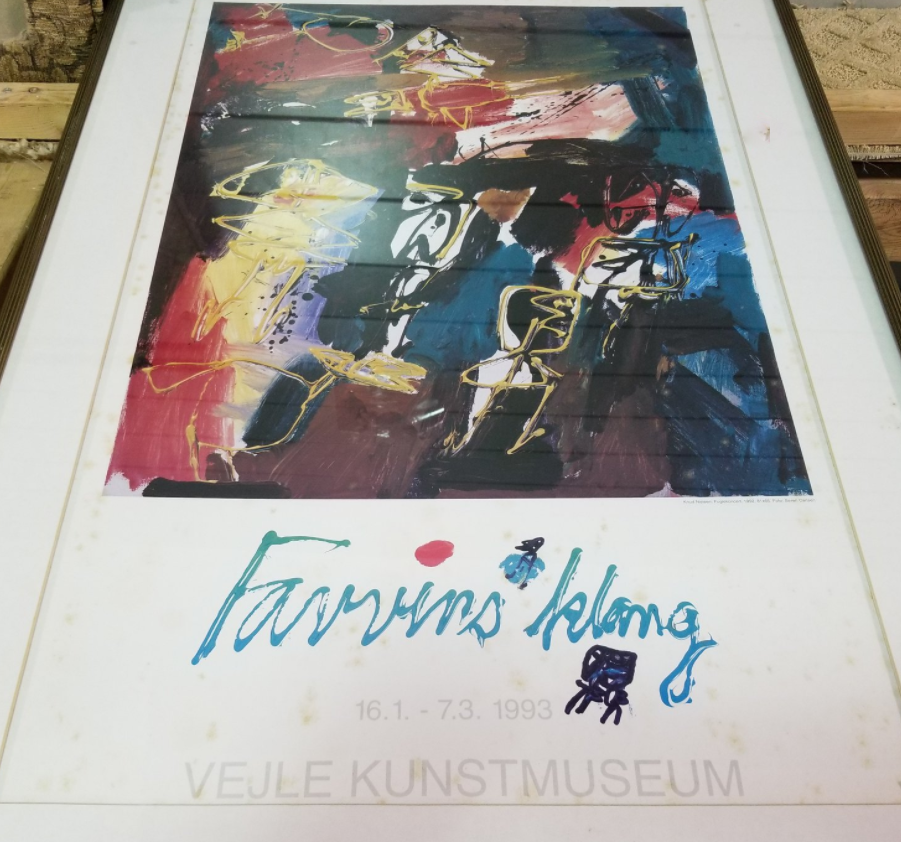 1990's Hand Signed KNUD NIELSEN (Listed Danish) Museum Exhibition Print