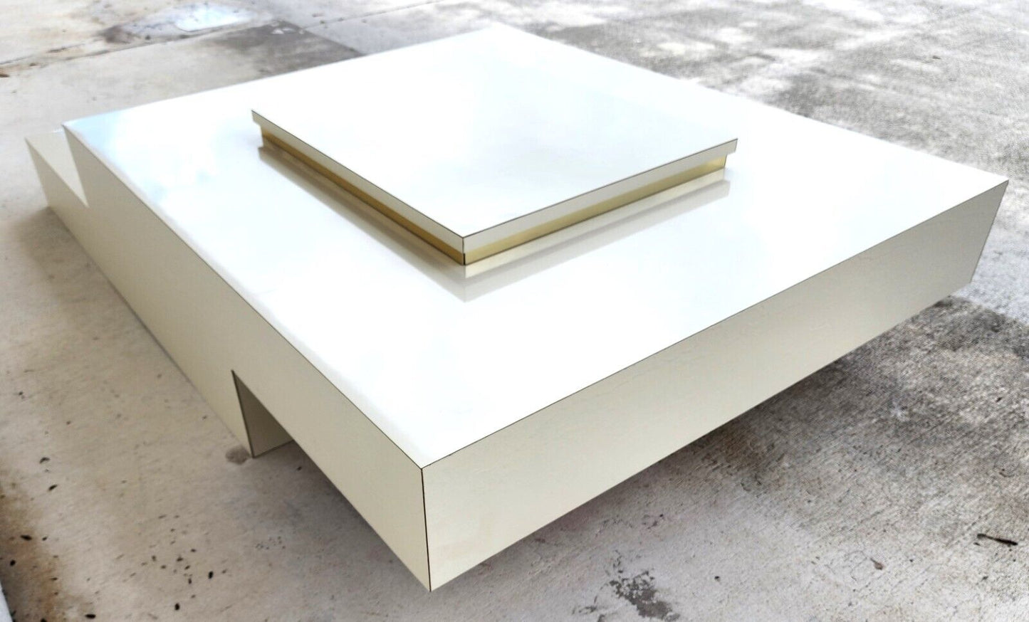 Vintage Coffee Table Mid Century Modern Laminate Low Profile