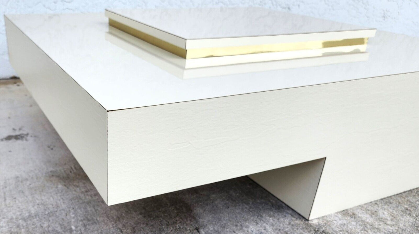Vintage Coffee Table Mid Century Modern Laminate Low Profile