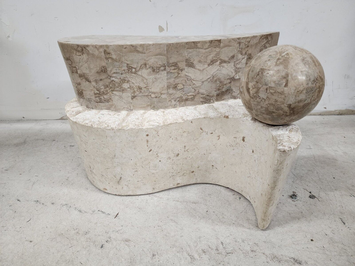 Tessellated Sculptural Coffee Table Mactan Stone