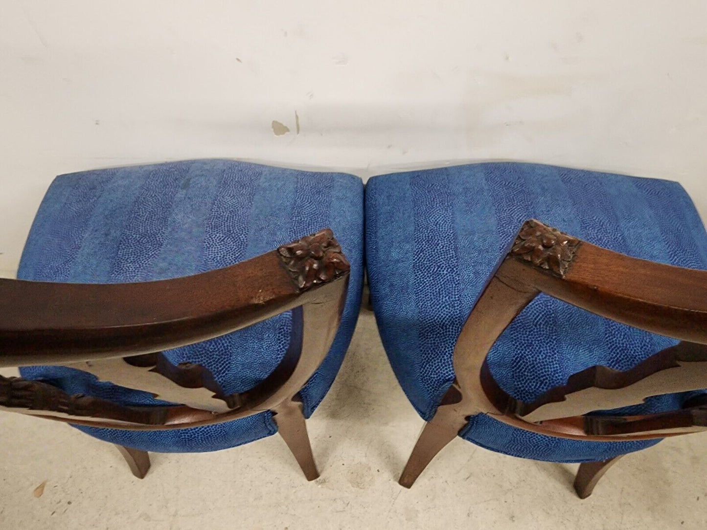 Antique George III Accent Side Chairs Shield Back Mahogany 19th Century Set of 2
