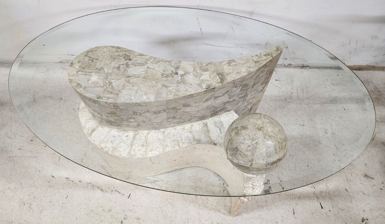 Tessellated Sculptural Coffee Table Mactan Stone