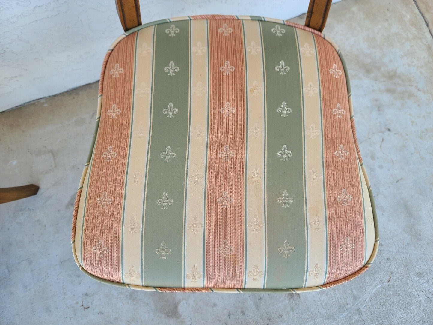 Vintage French Country Oak Dining Chairs - Set of 6