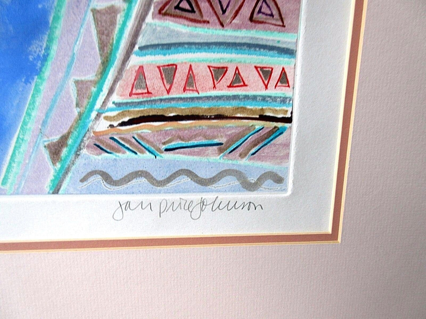 XL Jan Price Johnson Signed Offset Lithograph Titled " Anasazi Dialogue III "