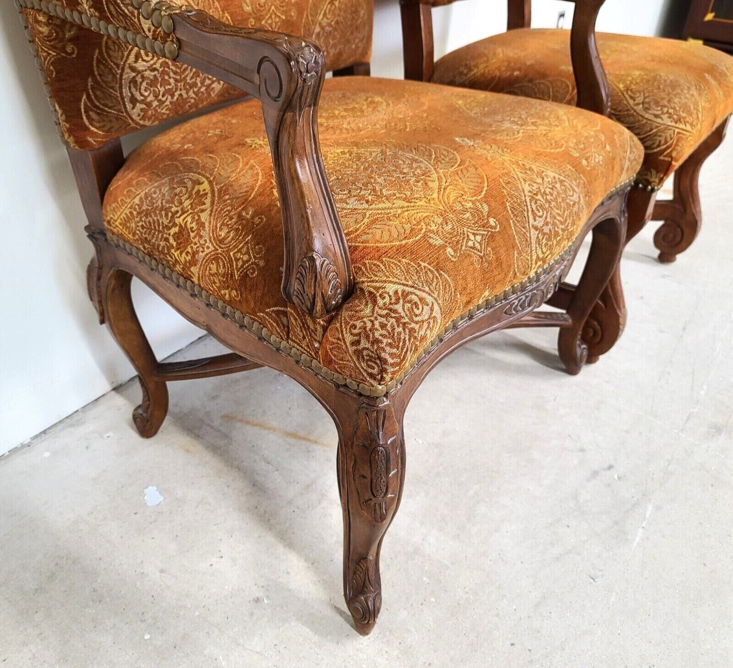 (8) Os De Mouton Wingback Dining Chairs by CENTURY FURNITURE