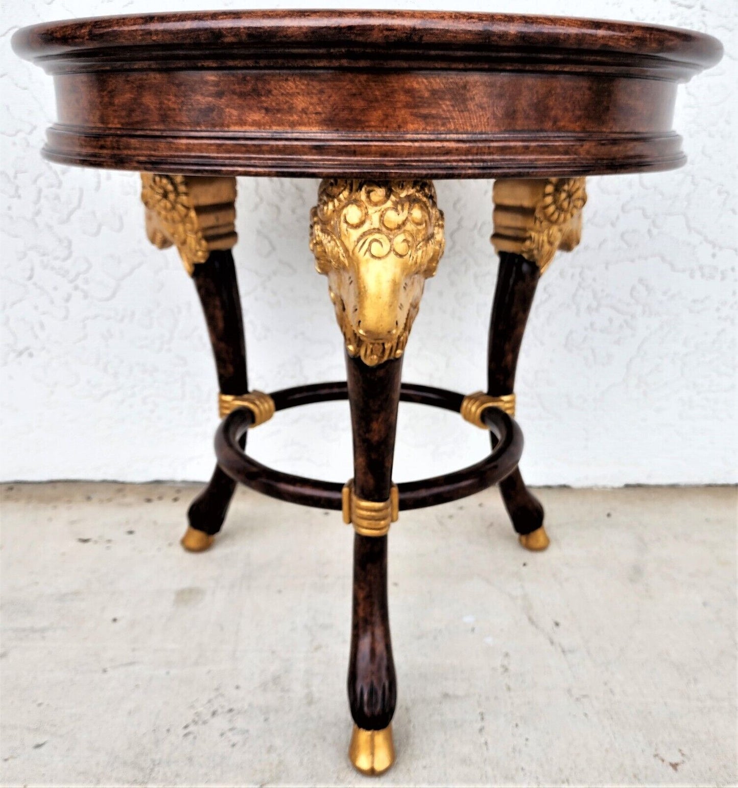 Gueridon Side Center Table with Rams Heads