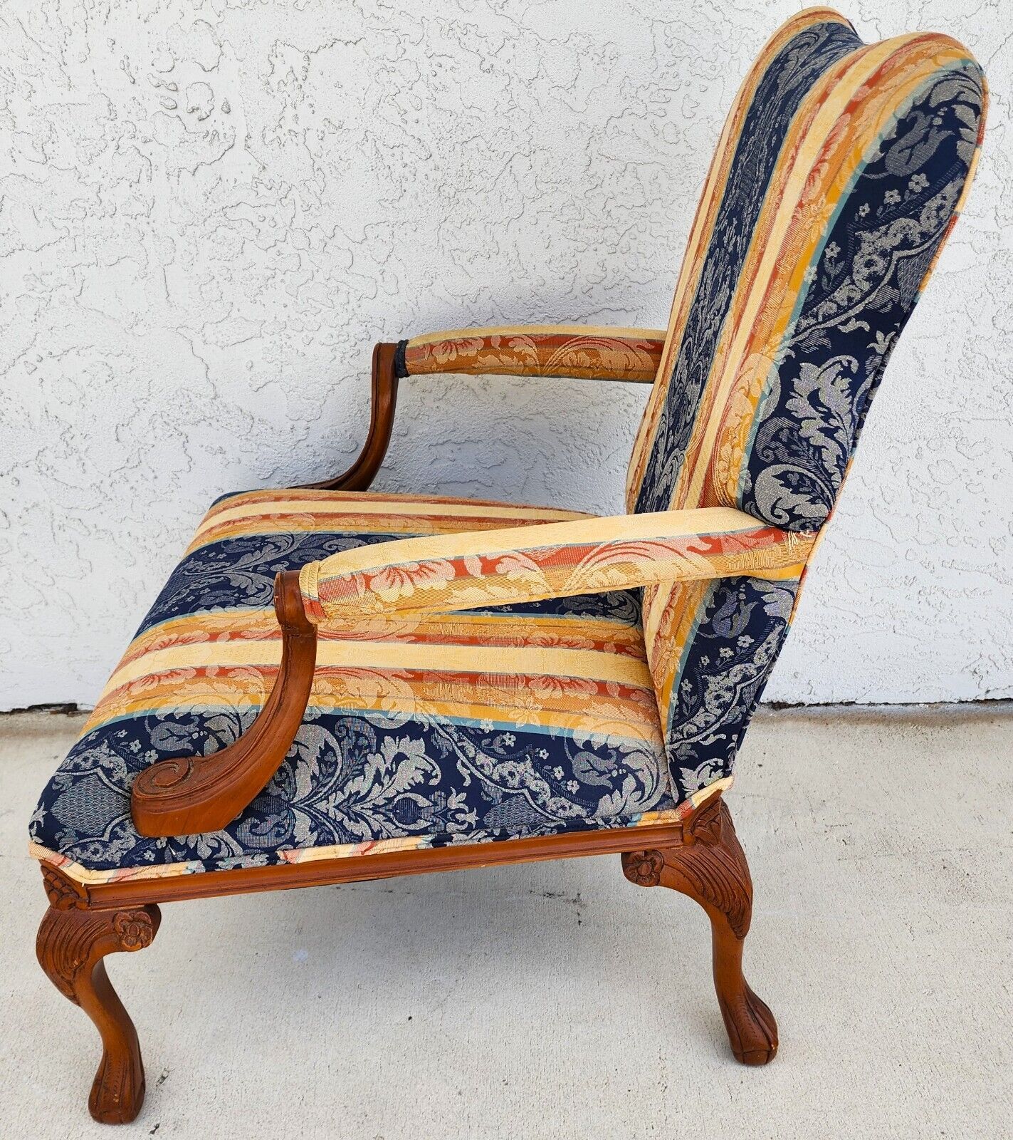 Vintage Armchair Italian Style with Throw Pillow by Andre Originals