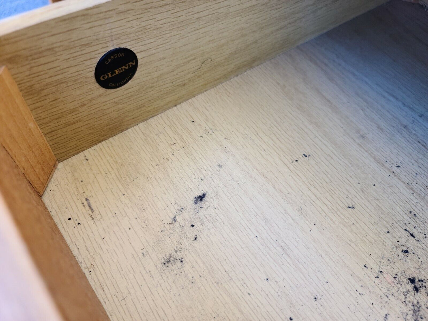 Vtg Pair Of GLENN of CALIFORNIA Mid Century Modern Wicker Accented Nightstands