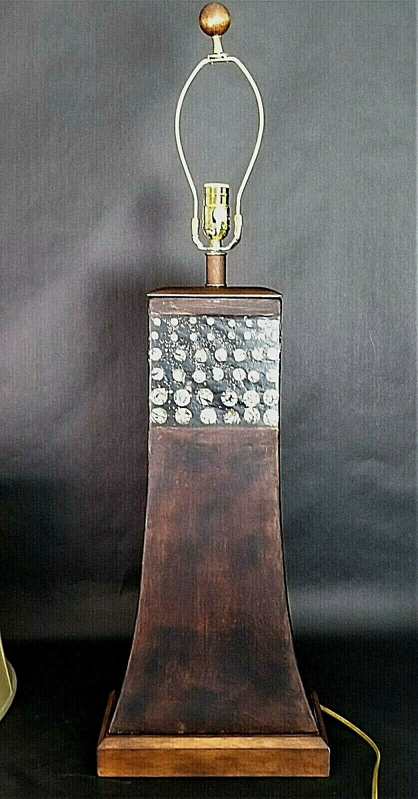 THE NATURAL LIGHT MCM Modern Contemporary Ceramic Table Lamp w Shade 38"