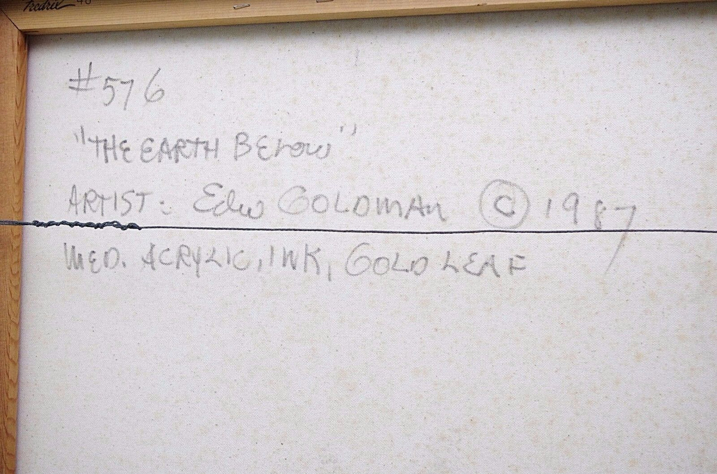 Edward Goldman (1916-2006) Abstract Acrylic Canvas Painting Signed Titled 48"