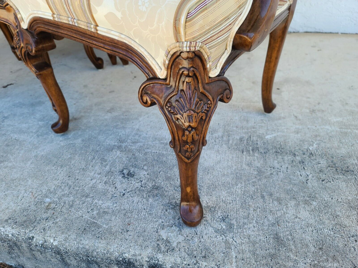 (6) French Provincial Mahogany Dining Chairs by BAU Furniture Co