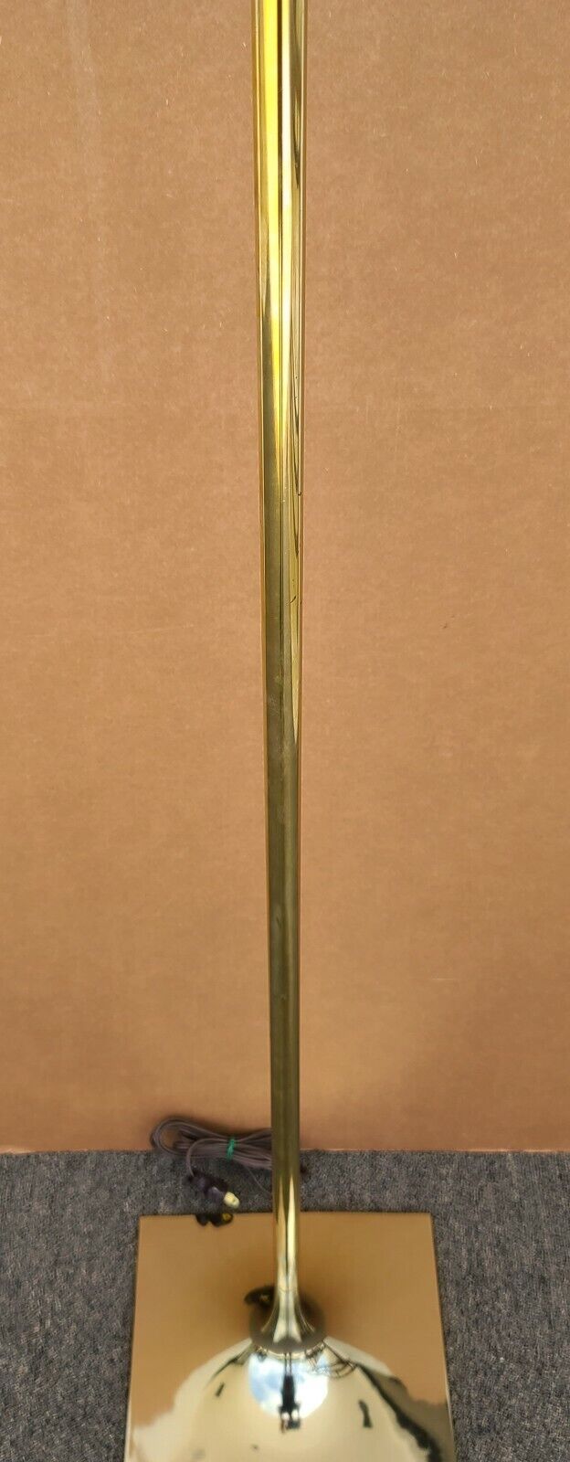 Vintage 1960's LAUREL LAMP CO Tulip Glass & Brass Floor Lamp by GERALD THURSTON