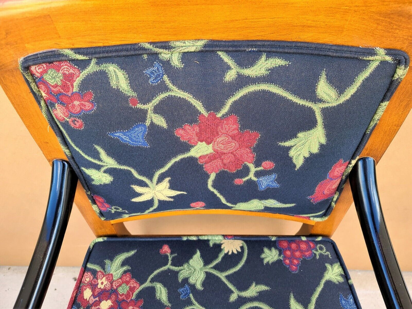 French Directoire Style Ebonized Carved Dolphins Desk Armchair