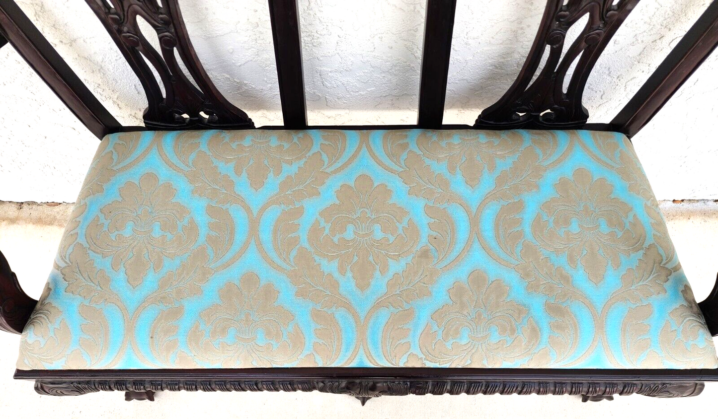 Vintage Chippendale Style Bench or Settee
