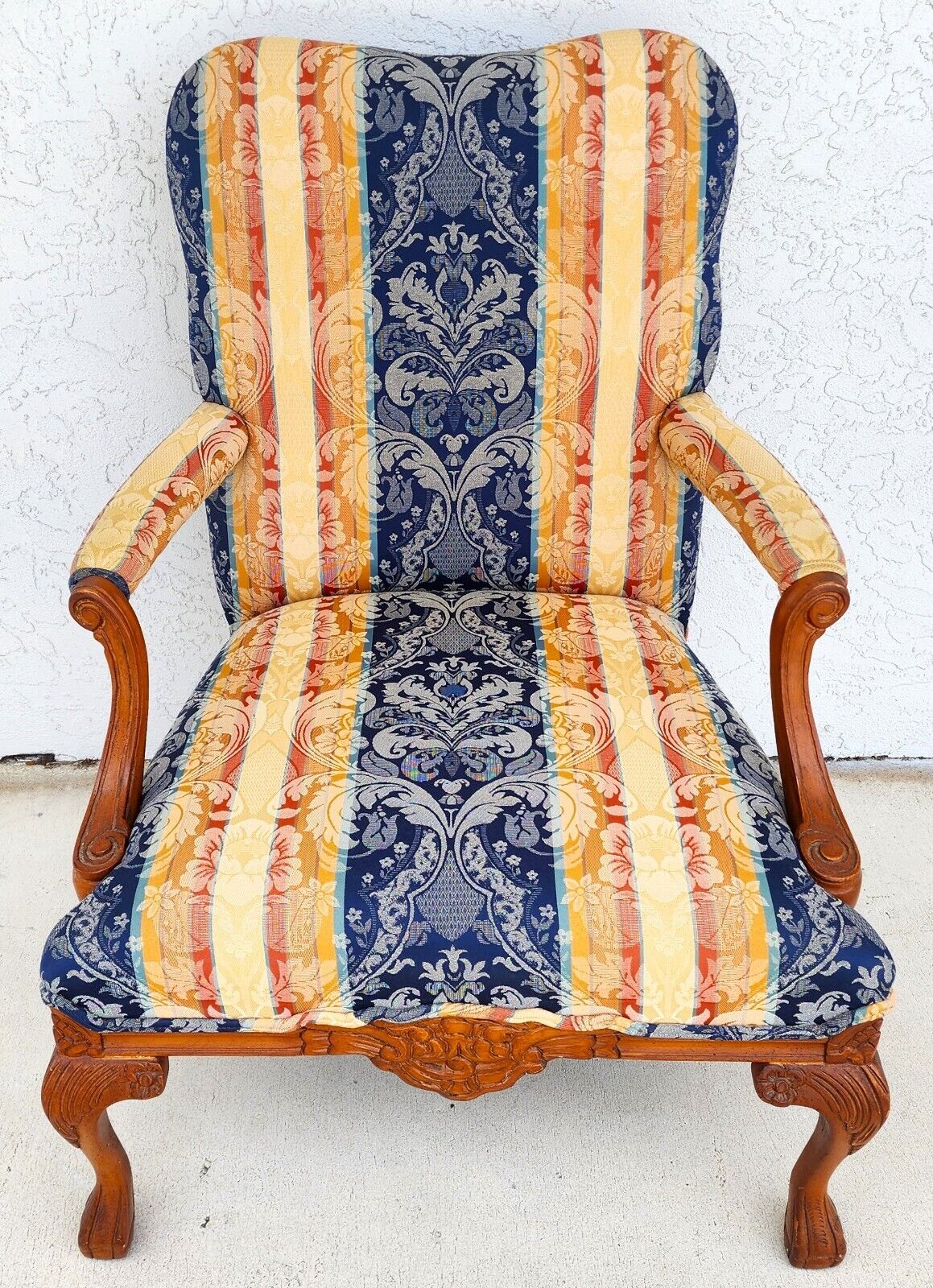 Vintage Armchair Italian Style with Throw Pillow by Andre Originals