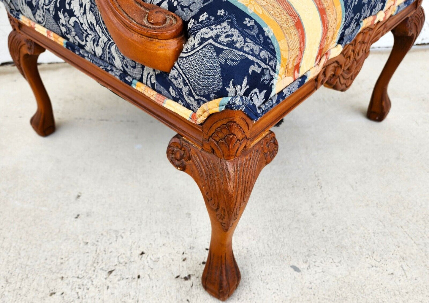 Vintage Armchair Italian Style with Throw Pillow by Andre Originals