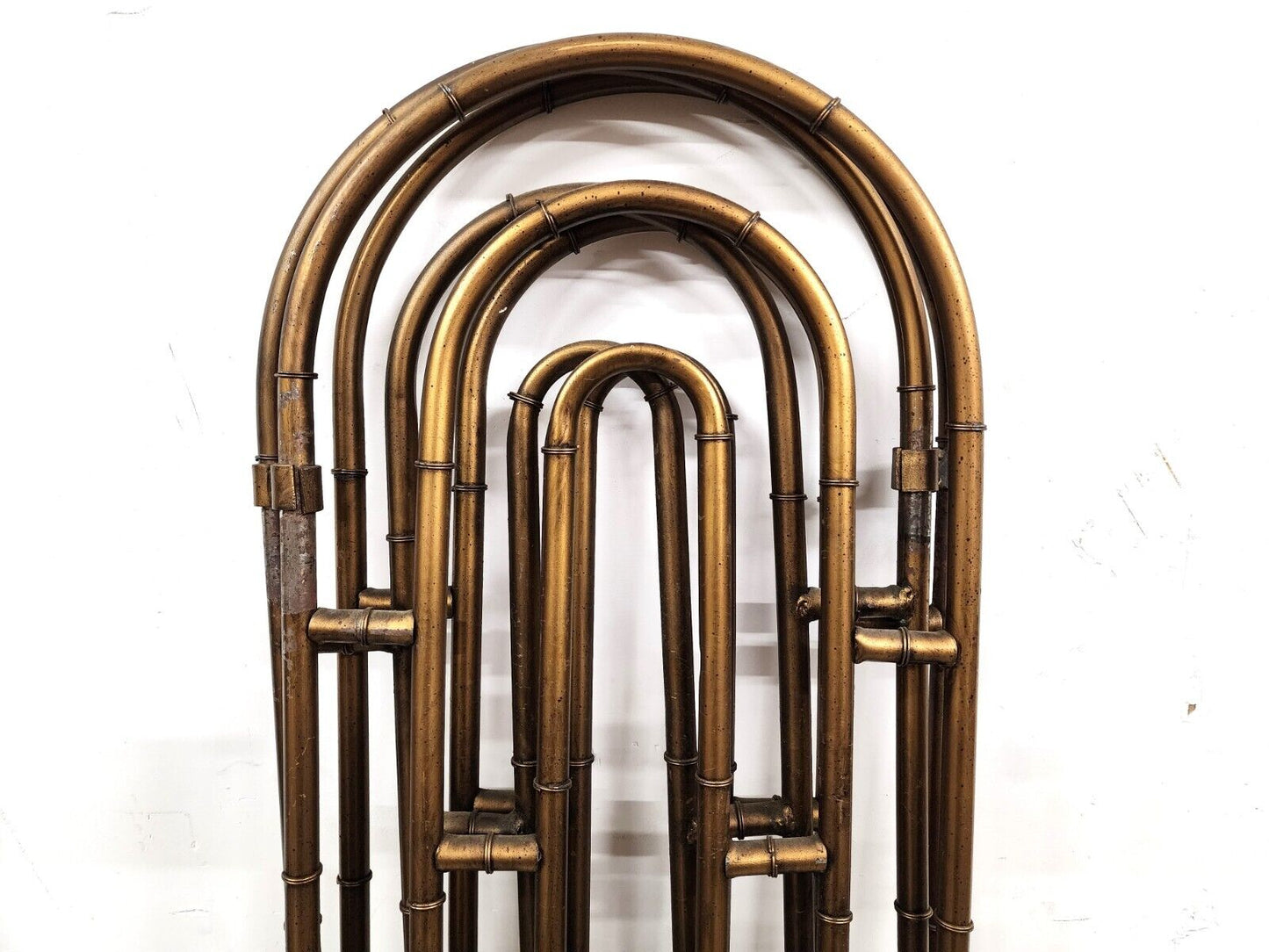 Vintage Room Divider Screen Paravant Regency Steampunk Steel