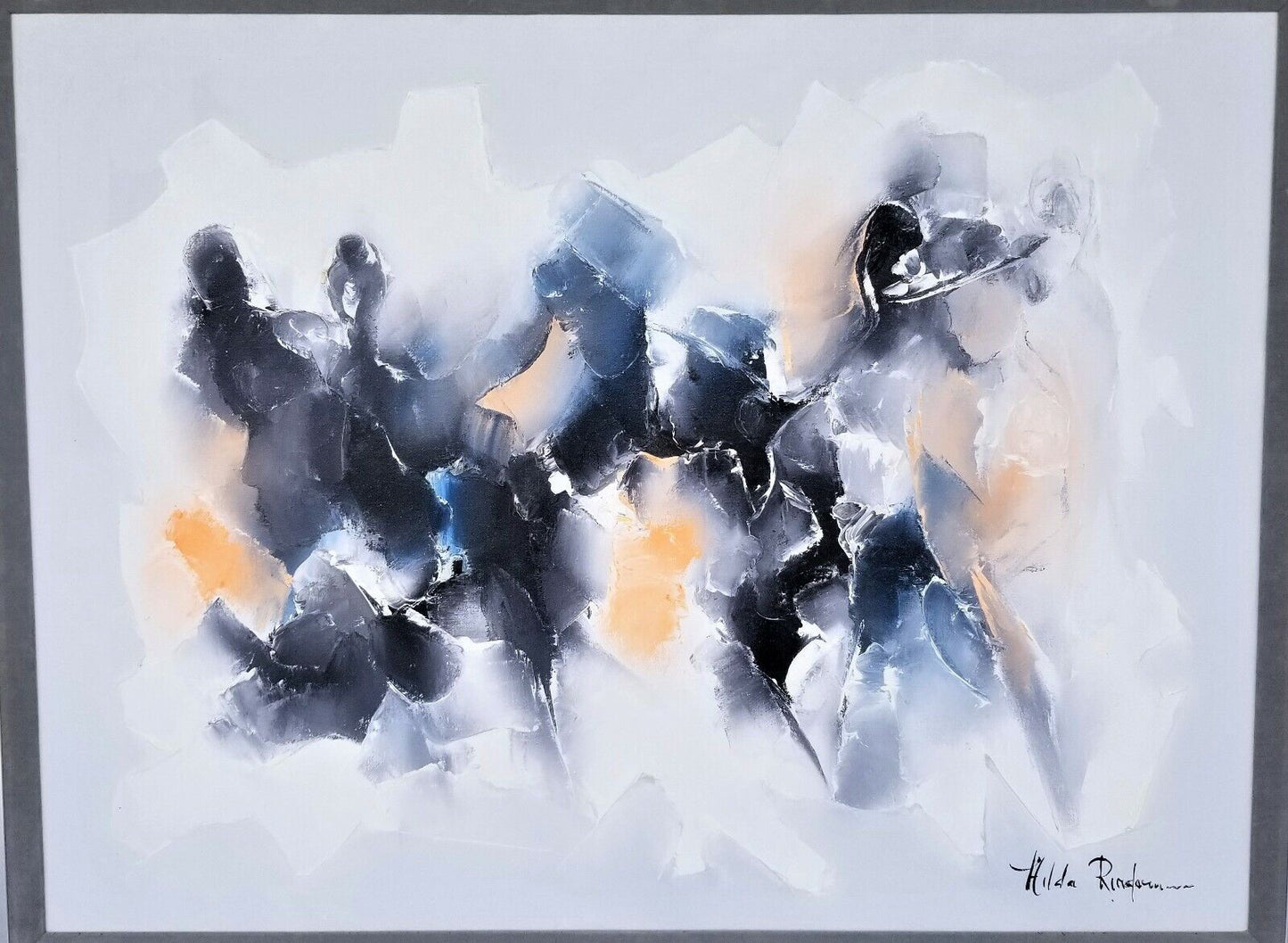 Hilda Rindom Signed Numbered Backstage Ballerinas Dancing Lithograph Print