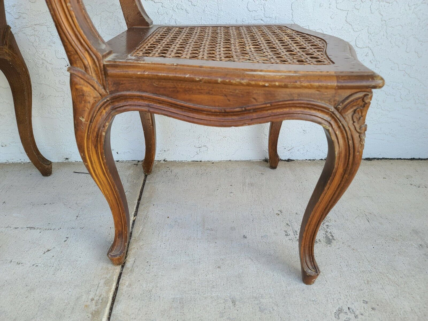 (6) Mid Century French Wingback Cane Dining Chairs by MARIANO GARCIA of Spain