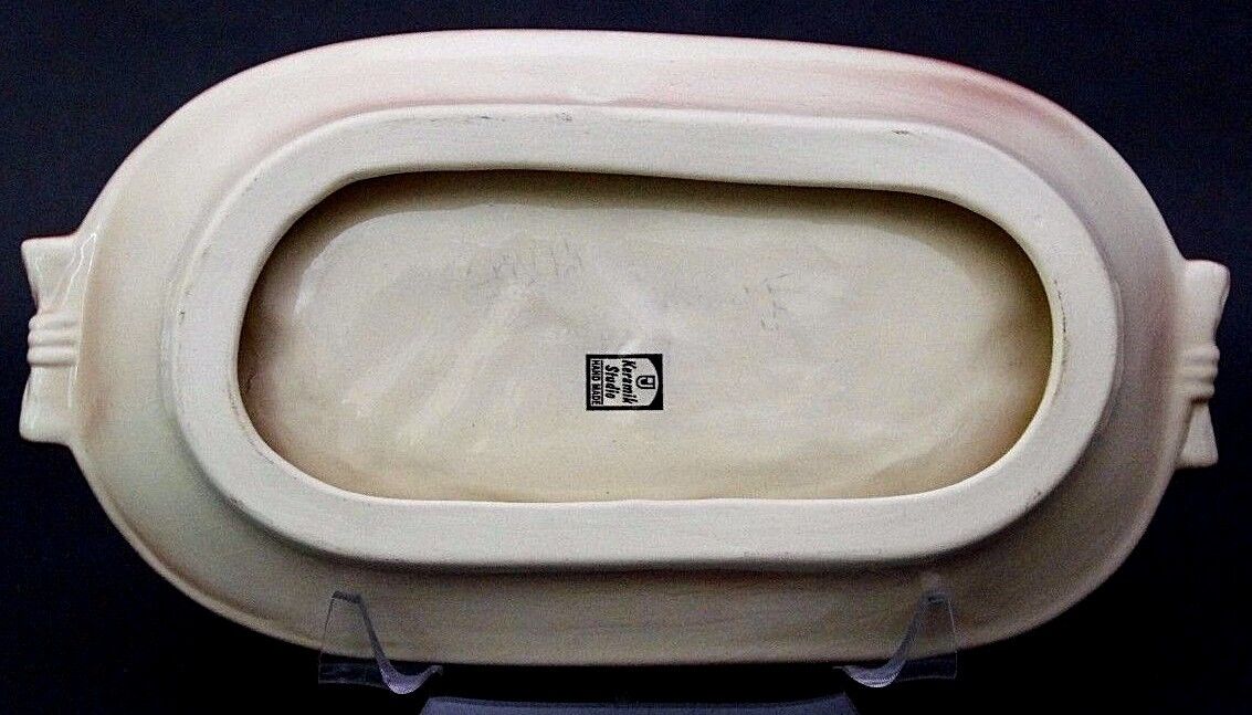 KERAMIK STUDIO LINE HANDMADE POTTERY 12" Handled Serving Dish with Wild Boar