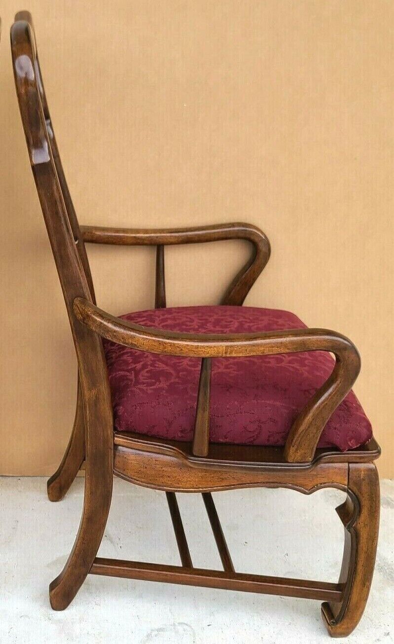Asian Ming Solid Mahogany Dining Armchairs by UNIVERSAL FURNITURE - Set of 2