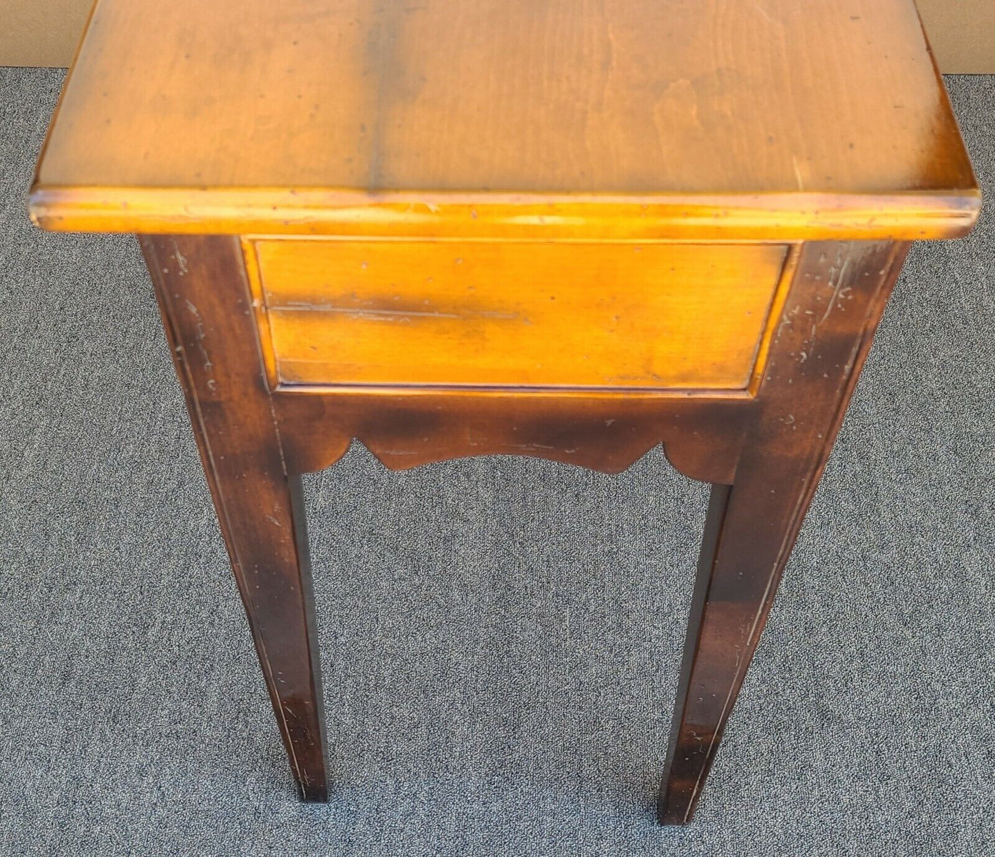BAKER MILLING ROAD Italian Solid Maple 2 Drawer Console Sofa Table Made in Italy