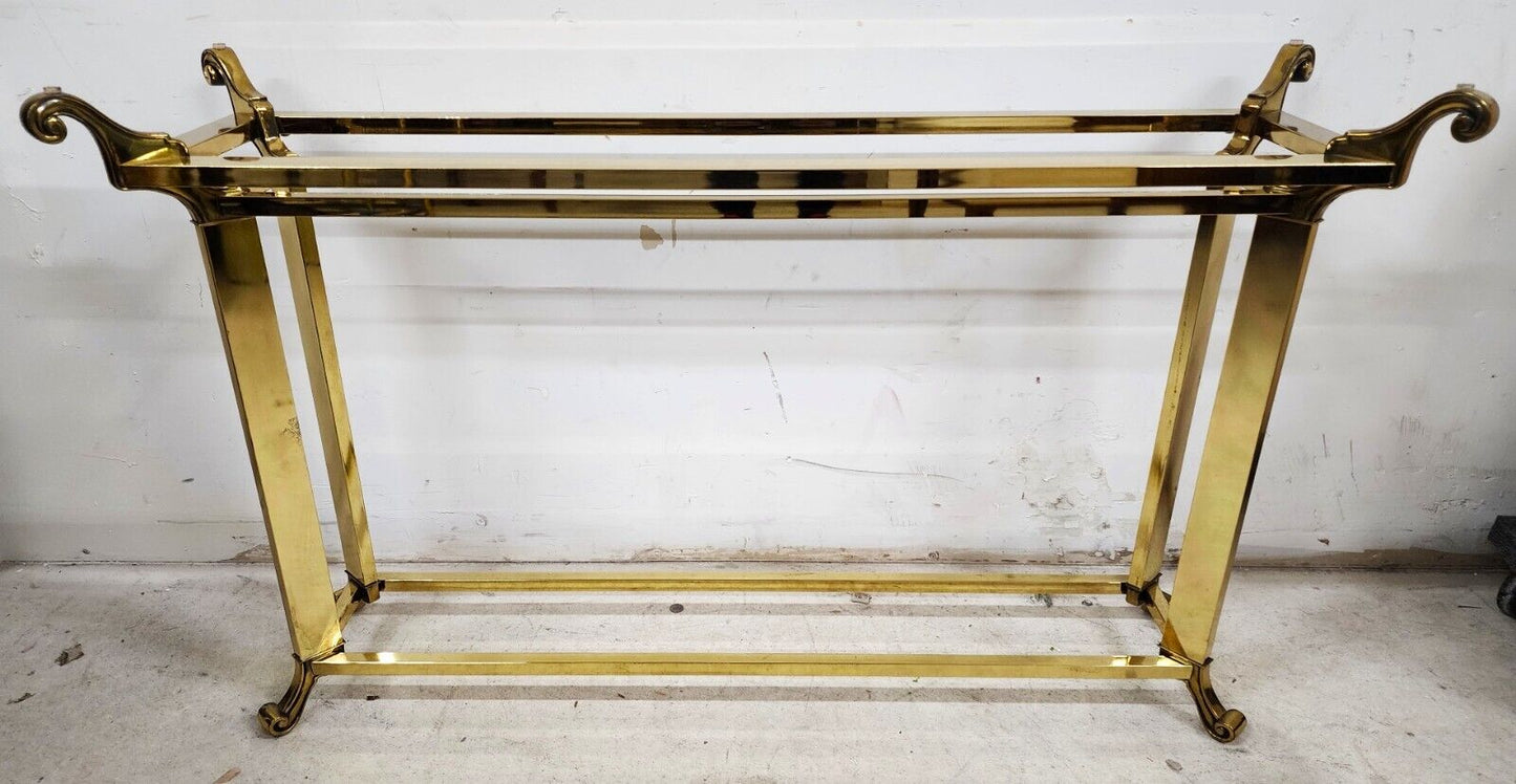 Vintage Console Table Glass & Brass