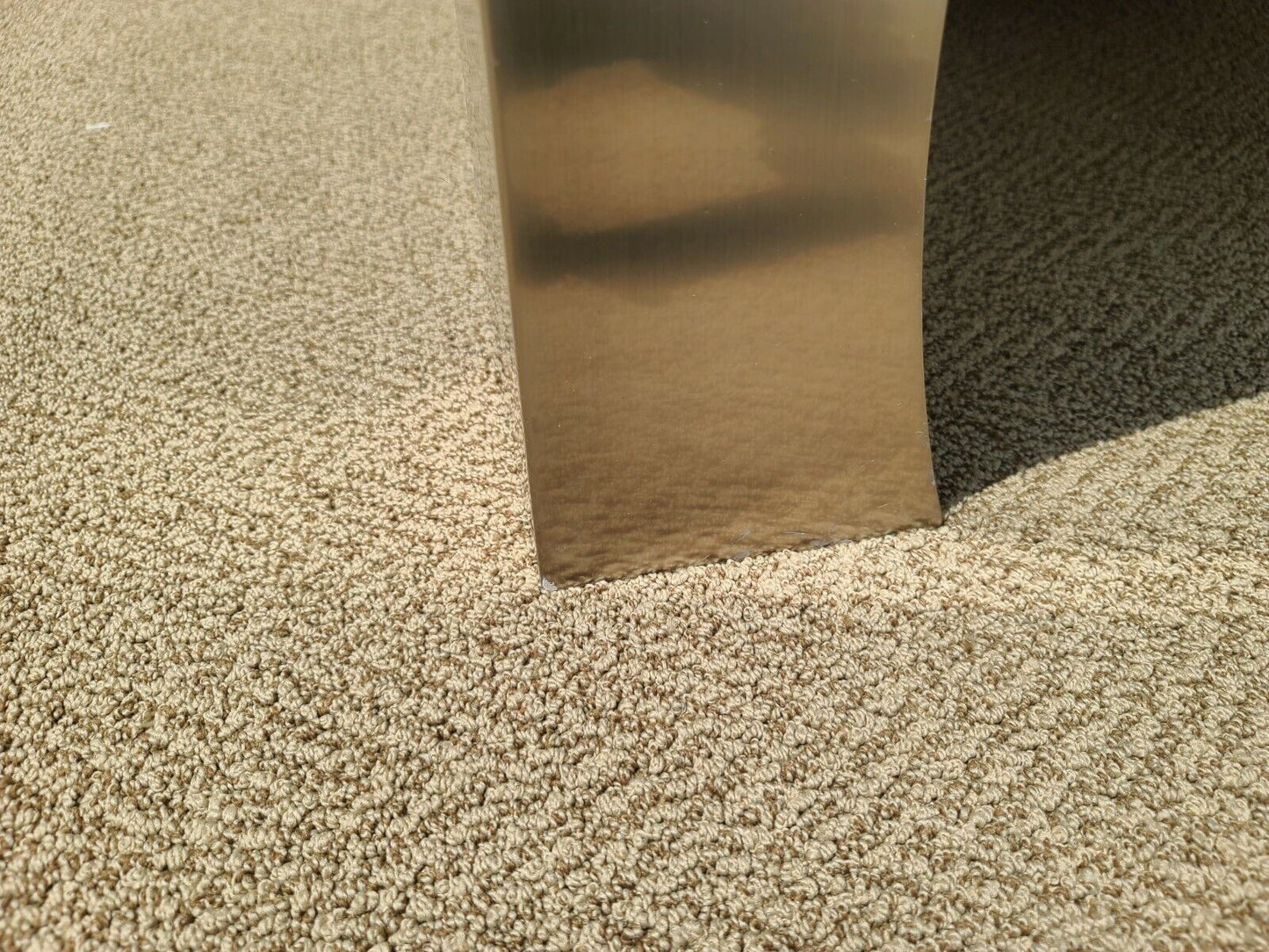 BERNHARDT MCM Modern Brushed Steel and Solid Wood Cocktail Coffee Table