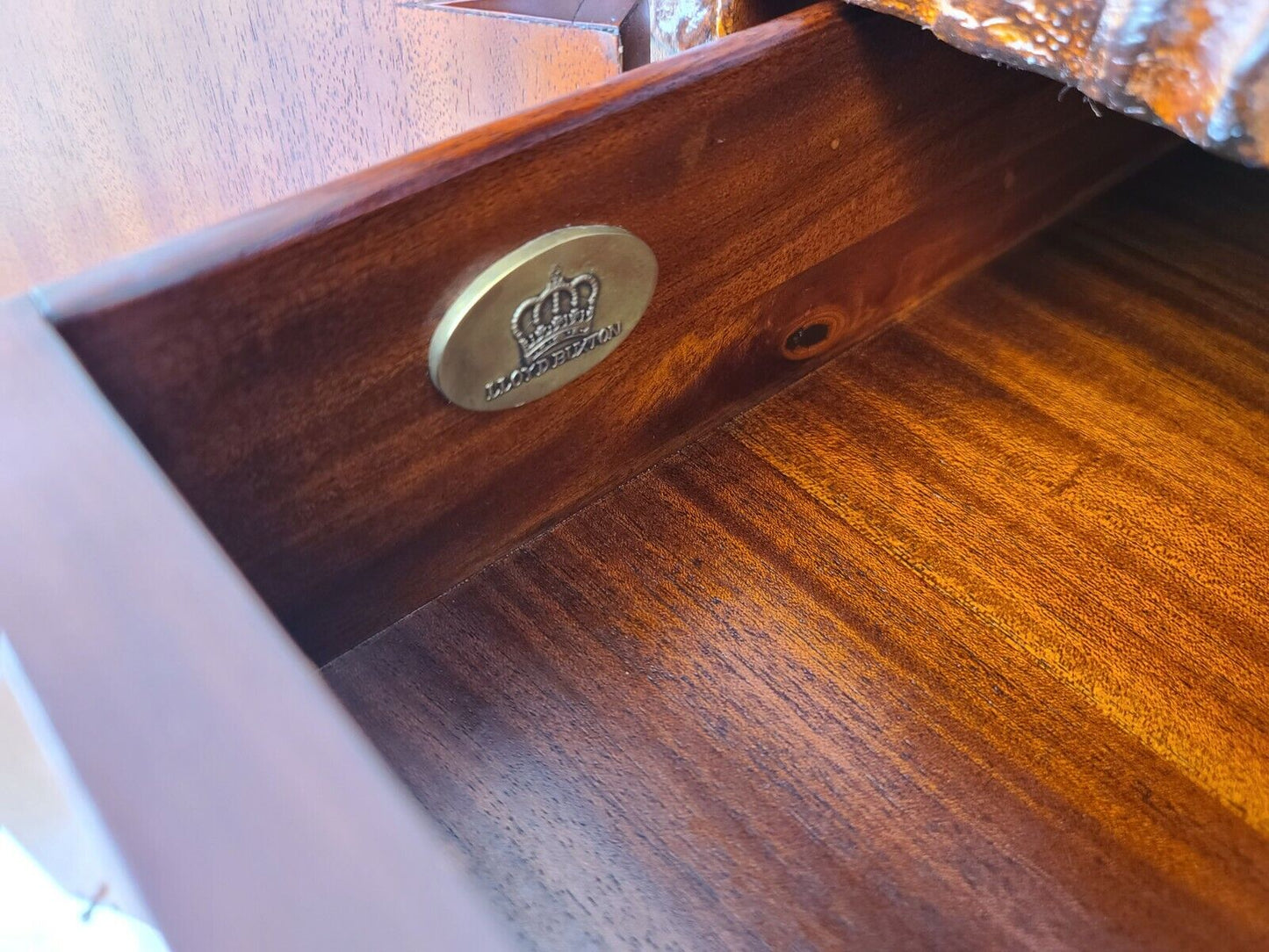 Huge Coconut Shell Brass Elephants & Brass Top Bar Cabinet by LLOYD BUXTON