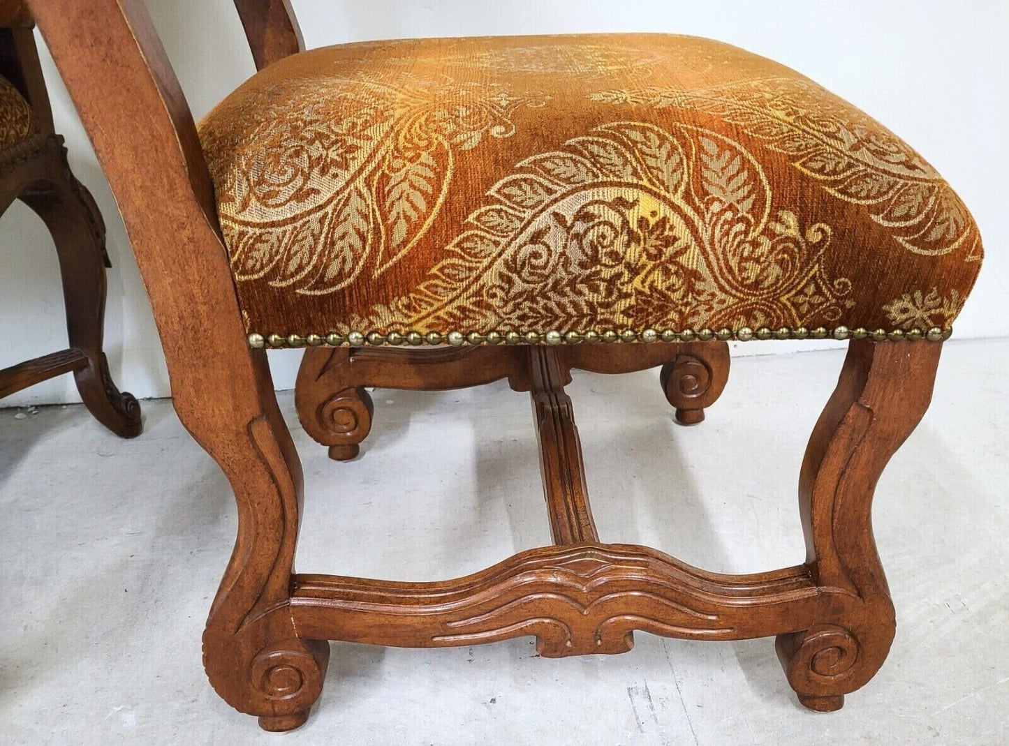 (8) Os De Mouton Wingback Dining Chairs by CENTURY FURNITURE