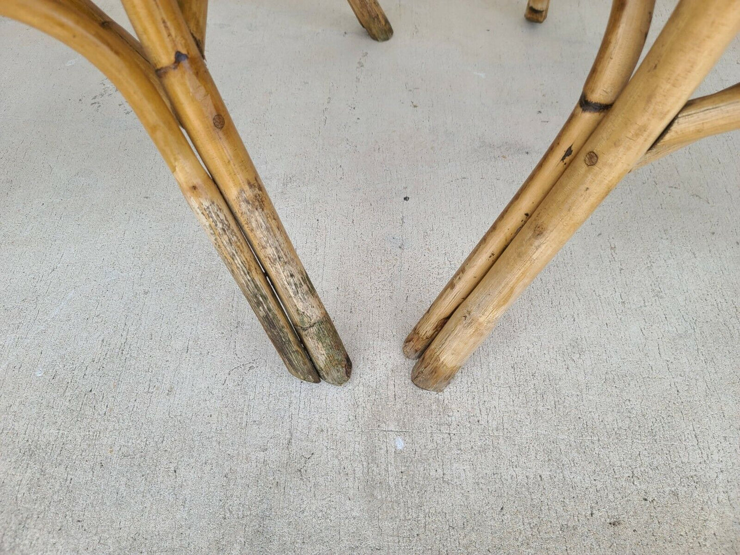 Set of 4 MCM FRANCO ALBINI Style Bamboo Rattan Bentwood Armchairs