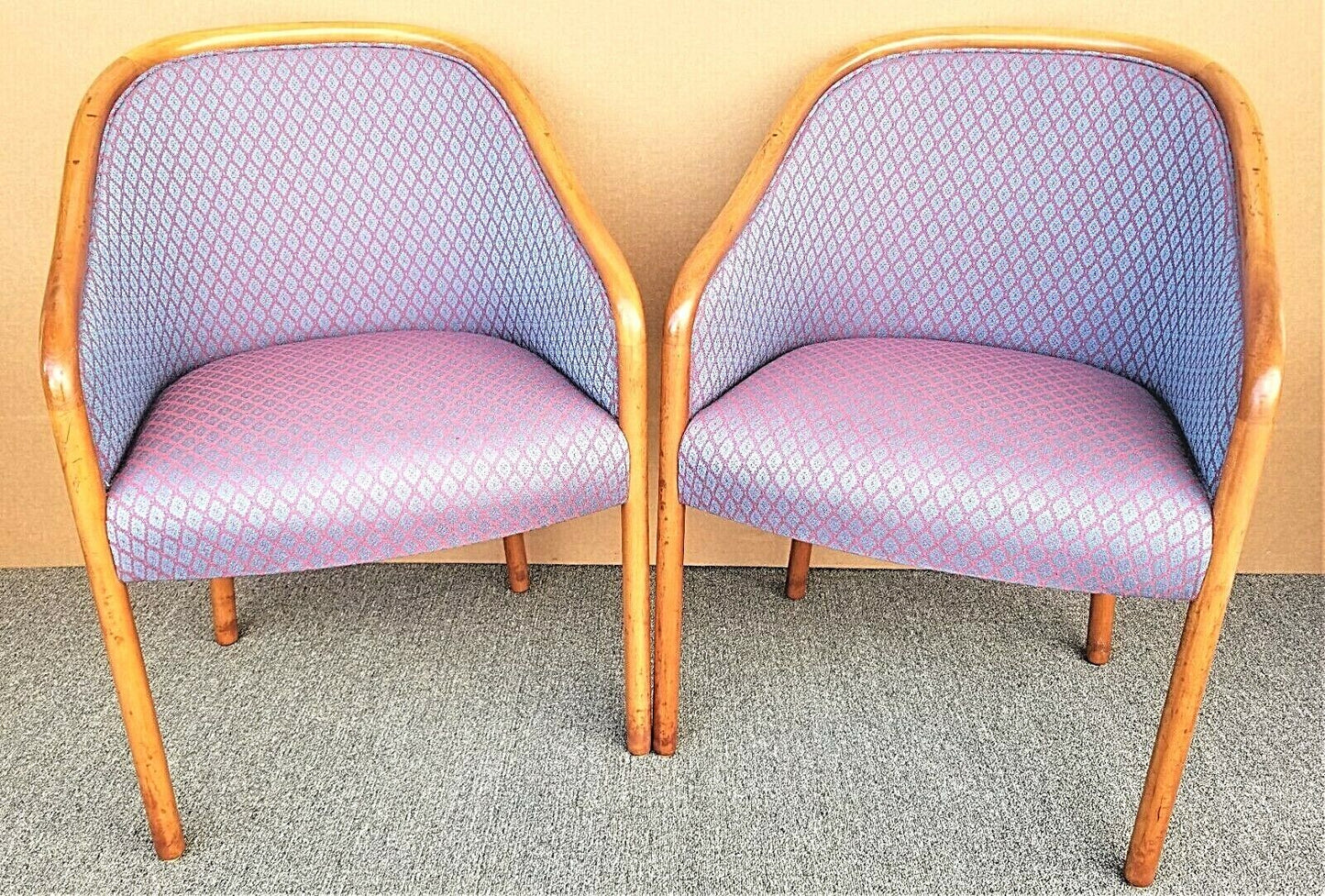 Vintage Mid Century Modern WARD BENNETT for Brickell Armchairs - A Pair