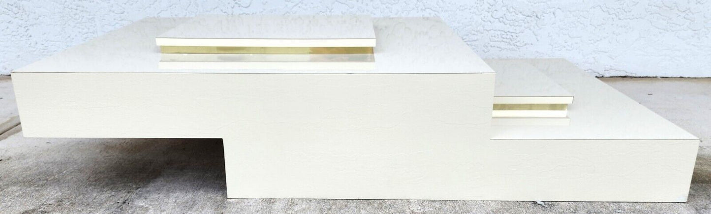 Vintage Coffee Table Mid Century Modern Laminate Low Profile
