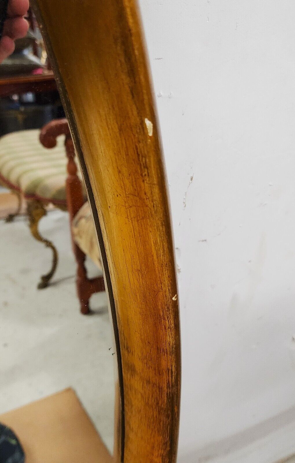 French Giltwood Mirror Gold Leaf Vintage Huge 54" x 48"