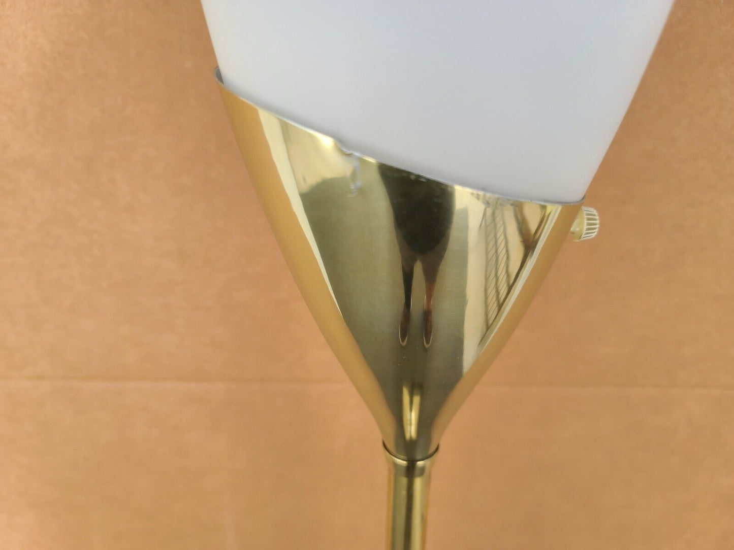 Vintage 1960's LAUREL LAMP CO Tulip Glass & Brass Floor Lamp by GERALD THURSTON