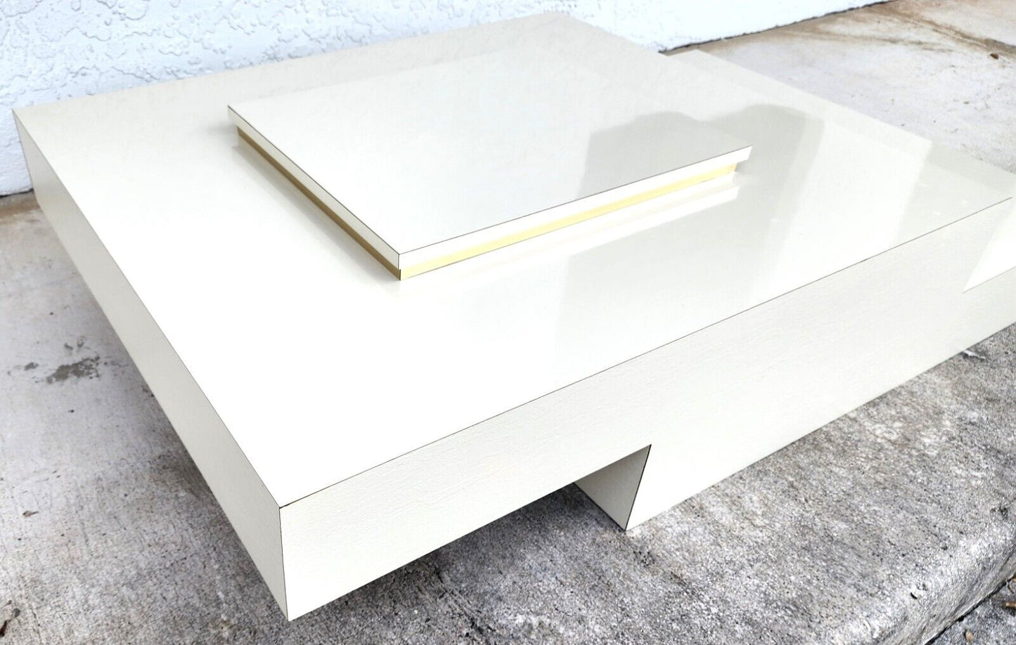 Vintage Coffee Table Mid Century Modern Laminate Low Profile