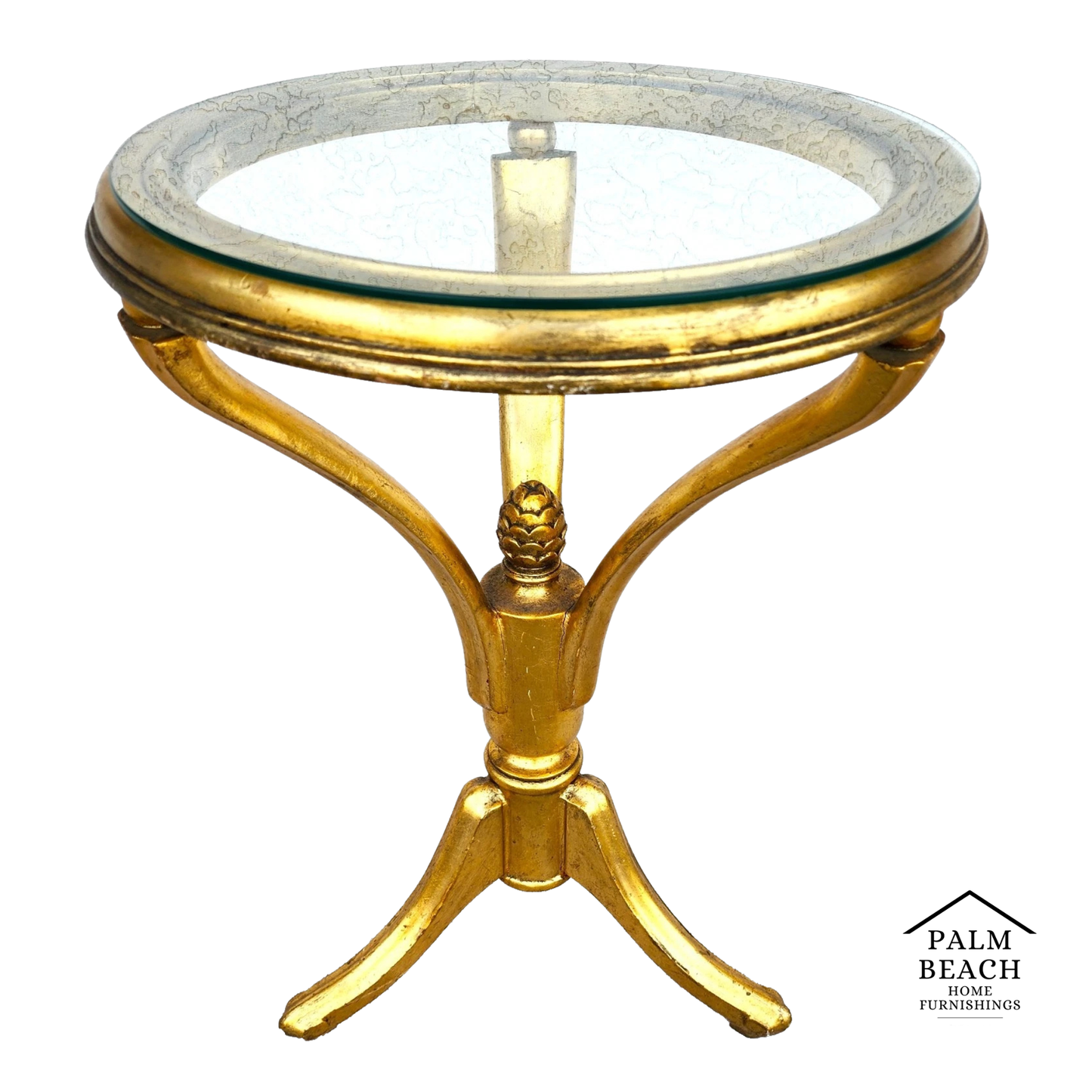 Mid Century Giltwood Side Center Table