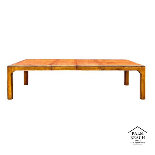 Century Furniture Rustic French Country Maple Parsons Dining Table Expandable