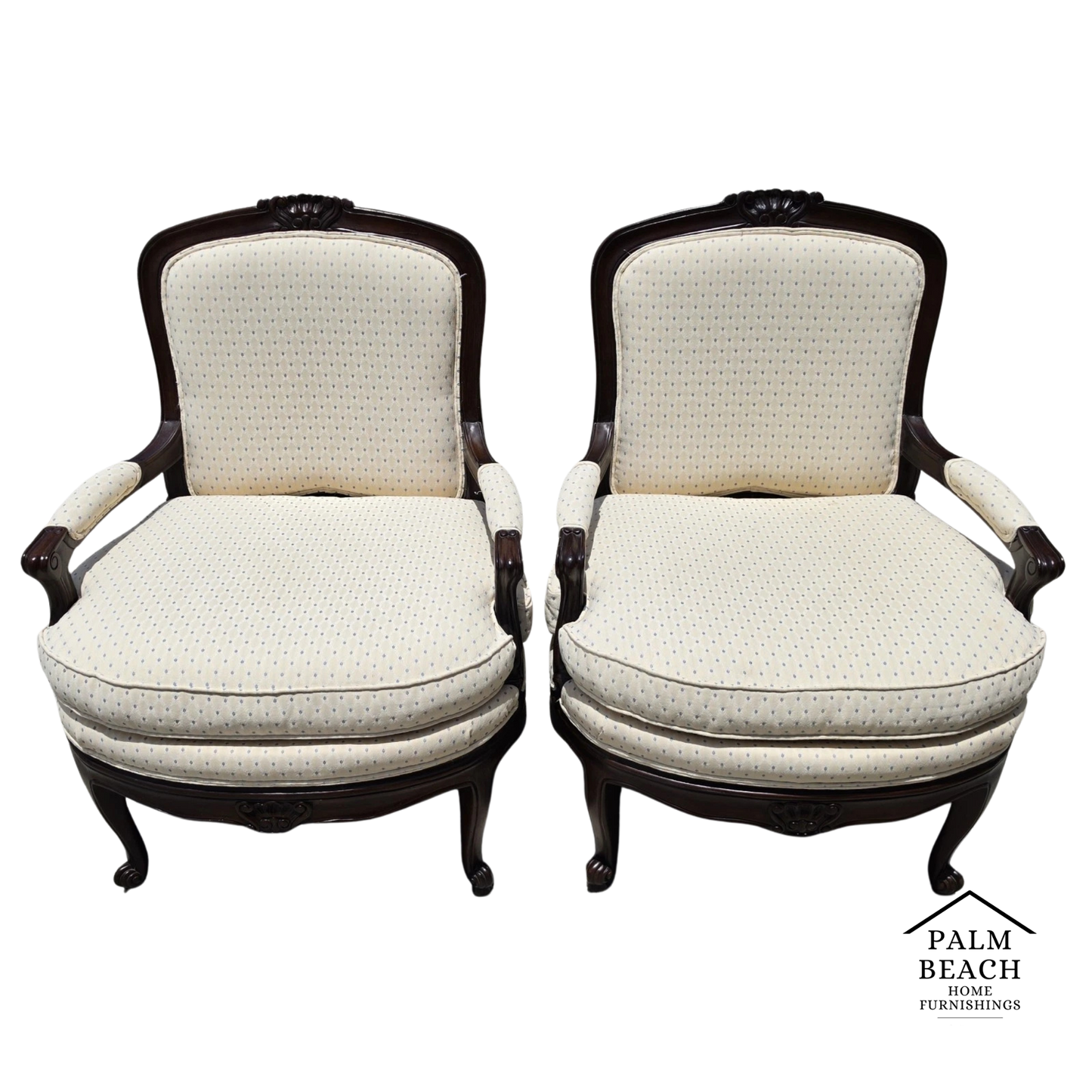 Howard Miller French Country Fauteuil Armchairs A Pair