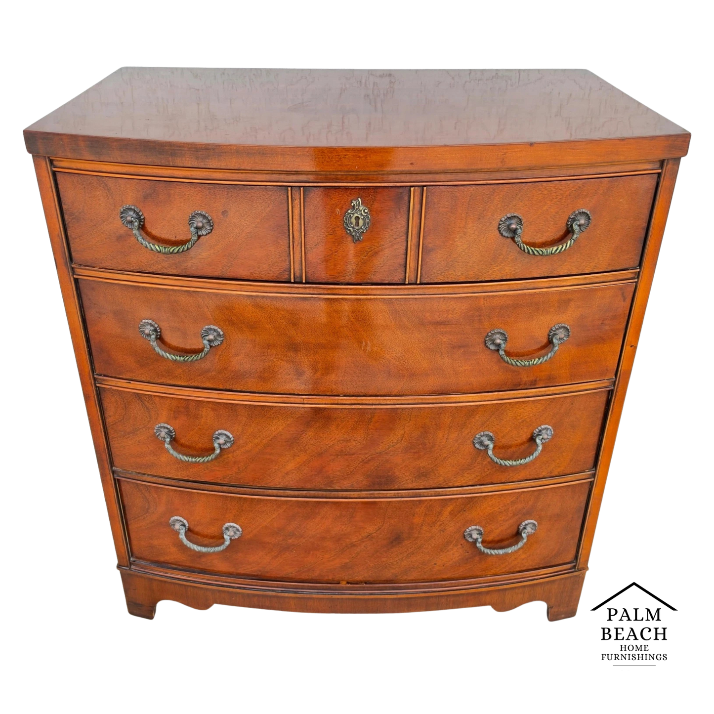 Vintage Century Furniture Georgian Bowfront Chest of Drawers