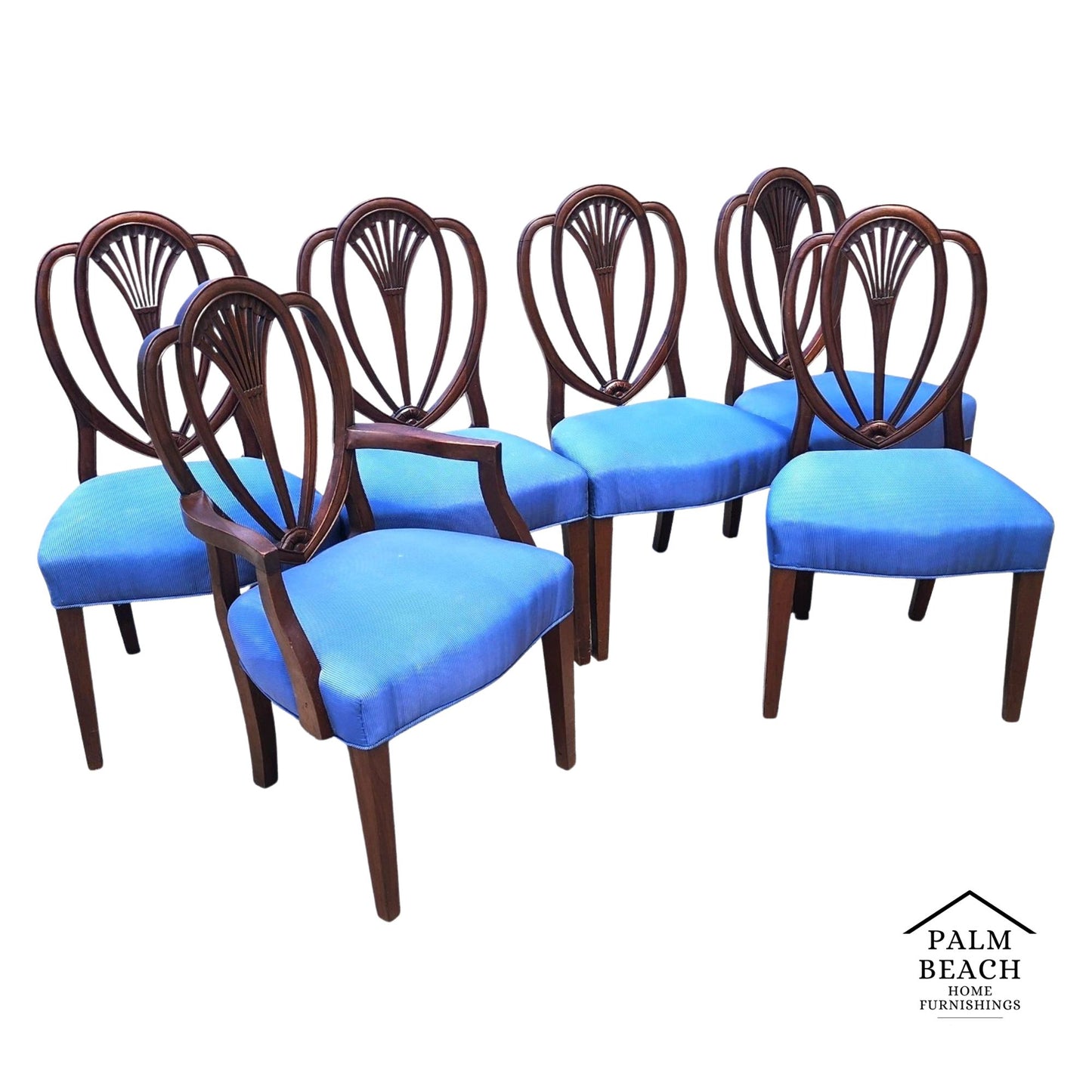 Vintage Hepplewhite Dining Chairs Set of 6